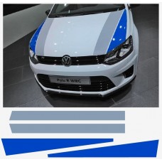 VW Polo R WRC Street vjetrobranska naljepnica set