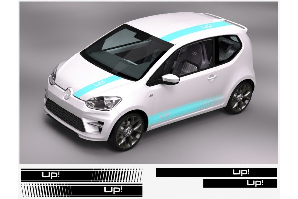 VW Up! racing pruga Racing pruga naljepnica set
