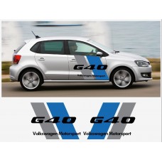 VW Volkswagen Polo Golf G40 bočna naljepnica set Motorsport Racing