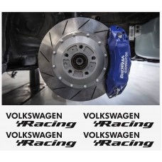 VW Volkswagen Racing window- naljepnica za kočiona kliješta- mirror naljepnica - 4 kom. in Set