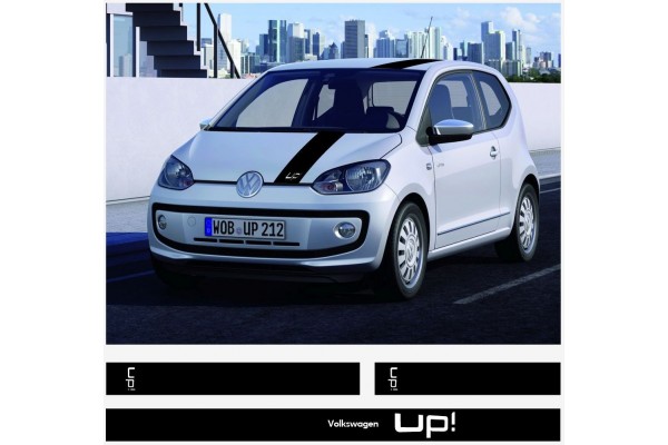 VW Volkswagen Up bonnet krovna naljepnica set 3 kom.
