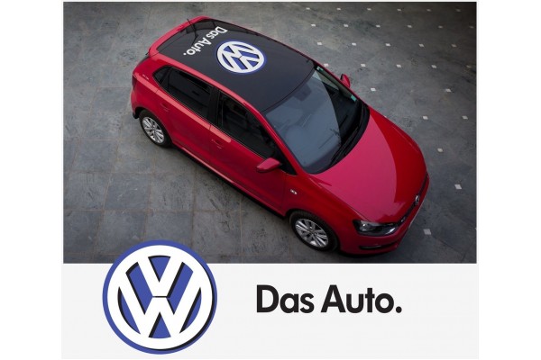 VW Volkswagen krovna naljepnica Das Auto naljepnica 2 kom. set