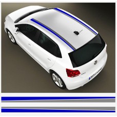 VW WRC krovna racing pruga Racing pruga naljepnica set
