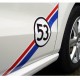 VW racing pruga Racing pruga naljepnica set 53 Herbie 4 kom. Polo Golf Beetle