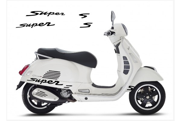 Vespa GT GTS Super Sport bočna naljepnica Super V.1 (black)