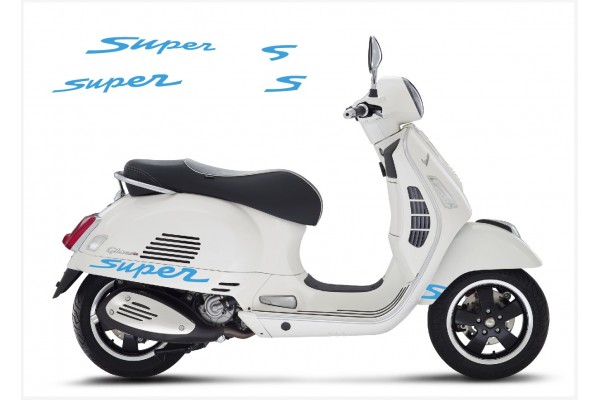 Vespa GT GTS Super Sport bočna naljepnica Super V.1 (blue)