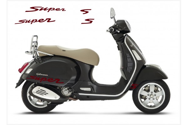 Vespa GT GTS Super Sport bočna naljepnica Super V.1 (maroon)
