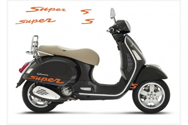 Vespa GT GTS Super Sport bočna naljepnica Super V.1 (orange)