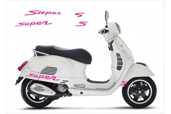 Vespa GT GTS Super Sport bočna naljepnica Super V.1 (pink)