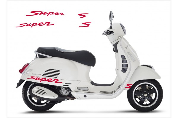 Vespa GT GTS Super Sport bočna naljepnica Super V.1 (red)