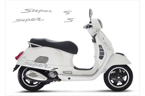 Vespa GT GTS Super Sport bočna naljepnica Super V.1 (silver)