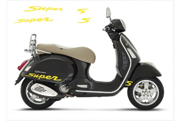 Vespa GT GTS Super Sport bočna naljepnica Super V.1 (yellow)