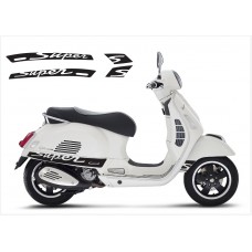 Vespa GT GTS Super Sport bočna naljepnica Super V.2 (black)