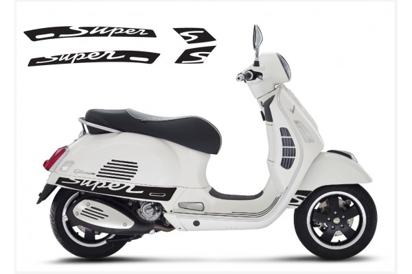 Vespa GT GTS Super Sport bočna naljepnica Super V.2 (black)