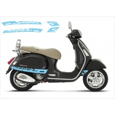 Vespa GT GTS Super Sport bočna naljepnica Super V.2 (blue)