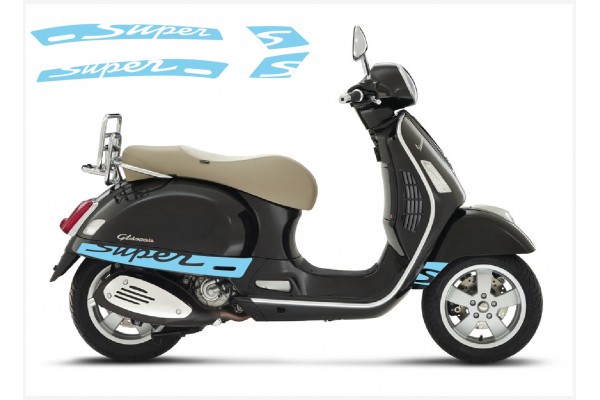 Vespa GT GTS Super Sport bočna naljepnica Super V.2 (blue)
