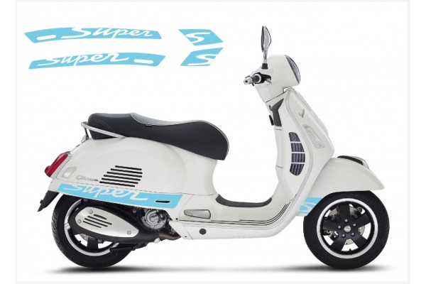 Vespa GT GTS Super Sport bočna naljepnica Super V.2 (light blue)