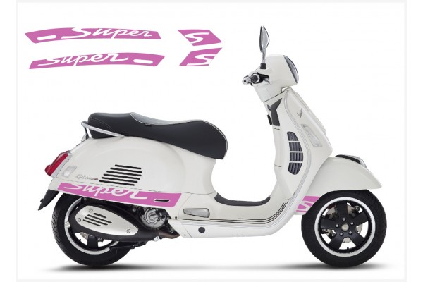 Vespa GT GTS Super Sport bočna naljepnica Super V.2 (pink)