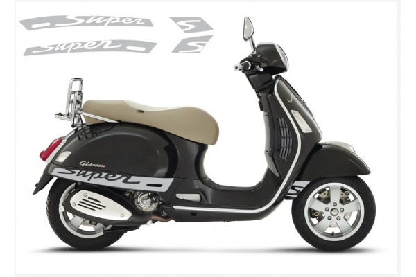 Vespa GT GTS Super Sport bočna naljepnica Super V.2 (silver)