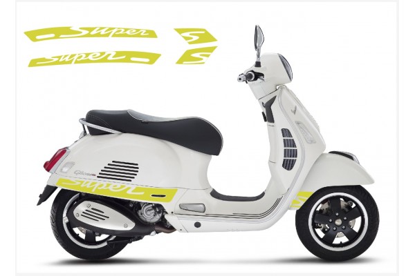 Vespa GT GTS Super Sport bočna naljepnica Super V.2 (yellow)