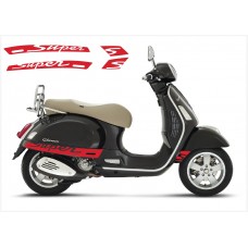 Vespa GT GTS Super Sport bočna naljepnica Super V.2 2 (red)