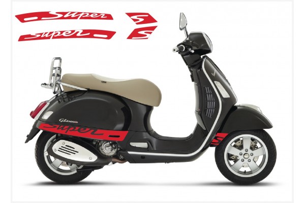 Vespa GT GTS Super Sport bočna naljepnica Super V.2 2 (red)