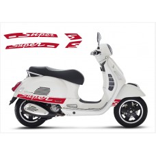 Vespa GT GTS Super Sport bočna naljepnica Super V.2 3 (red)