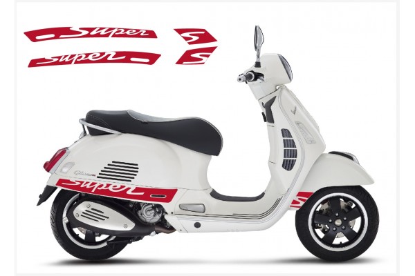 Vespa GT GTS Super Sport bočna naljepnica Super V.2 3 (red)