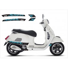 Vespa GT GTS Super Sport bočna naljepnica Super V.3 (black – blue)
