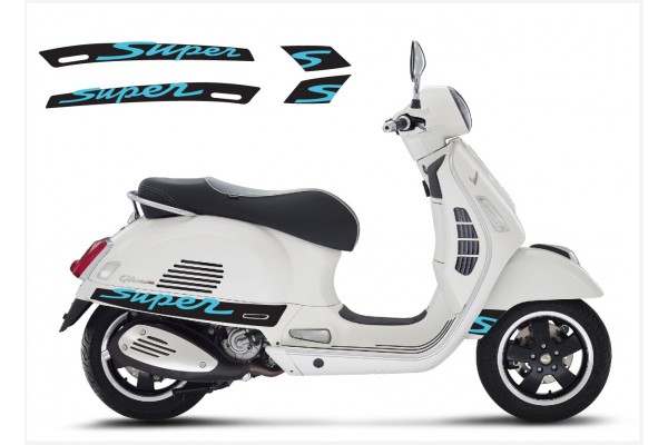 Vespa GT GTS Super Sport bočna naljepnica Super V.3 (black – blue)