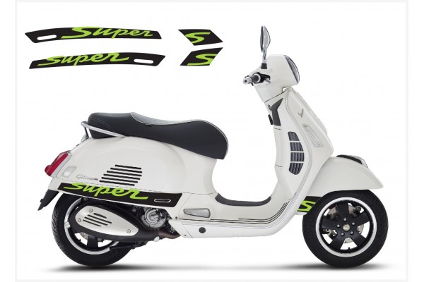 Vespa GT GTS Super Sport bočna naljepnica Super V.3 (black – green)