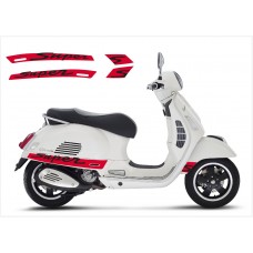 Vespa GT GTS Super Sport bočna naljepnica Super V.3 (red -black)