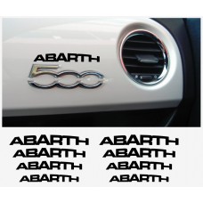 Fiat 500 ABARTH armaturna naljepnica 8kom.