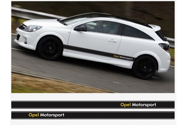 Opel Motorsport bočna naljepnica pruga 2 kom. set 225cm Corsa Astra